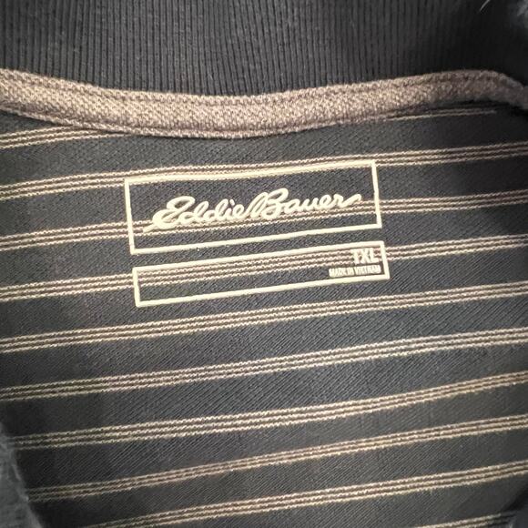 Eddie Bauer Striped Polo Shirt Size TXL - Picture 3 of 11